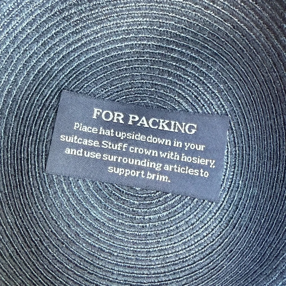 Eric Javits New York Packable Black Hat Fedora Small/Medium - Picture 6 of 8